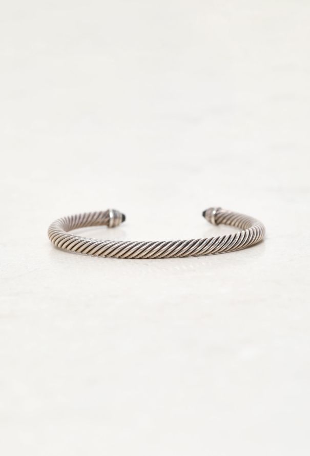Vintage Fine Jewelry David Yurman Silver, Diamond & Onyx Bangle - 8