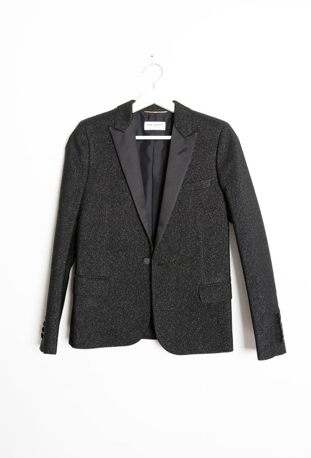 Saint Laurent Iridescent Smoking Blazer - 8