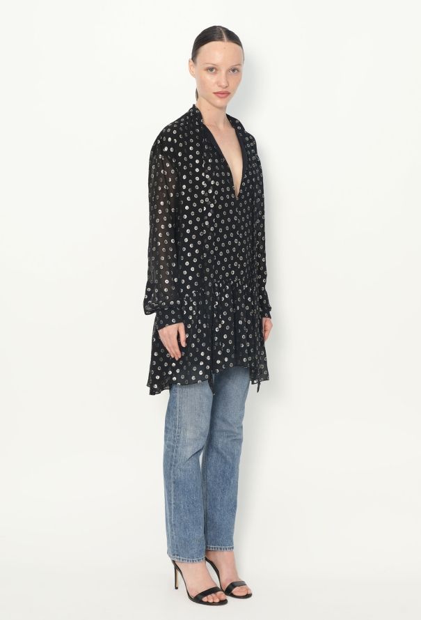 Saint Laurent 2017 Chiffon Lavallière Tunic - 4