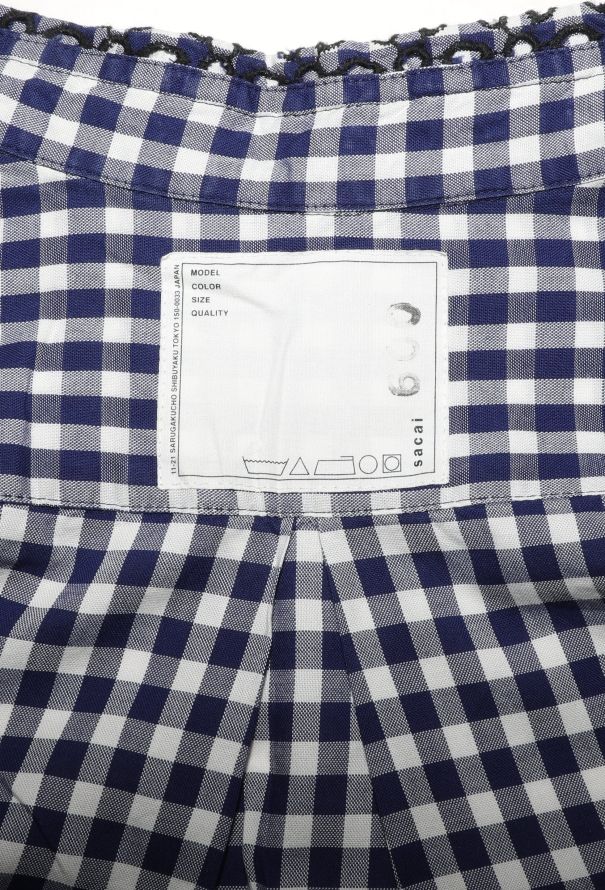 Sacai S/S 2014 Gingham Eyelet Shirt - 6