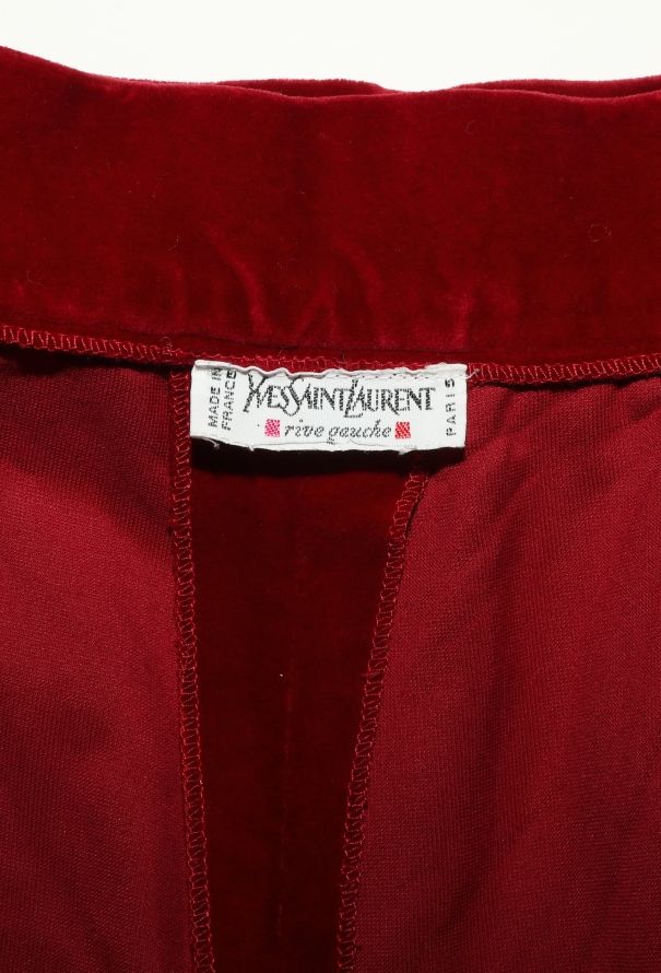 Saint Laurent F/W 1991 Pleated Velvet Culottes - 6