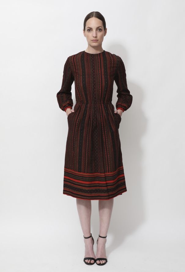 Christian Dior 70s Graphic Printed Day Dress - 2