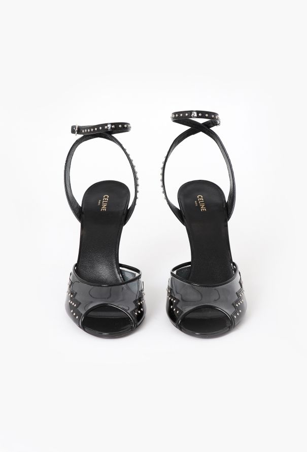 Céline Patent Stud Trim Sandals - 3