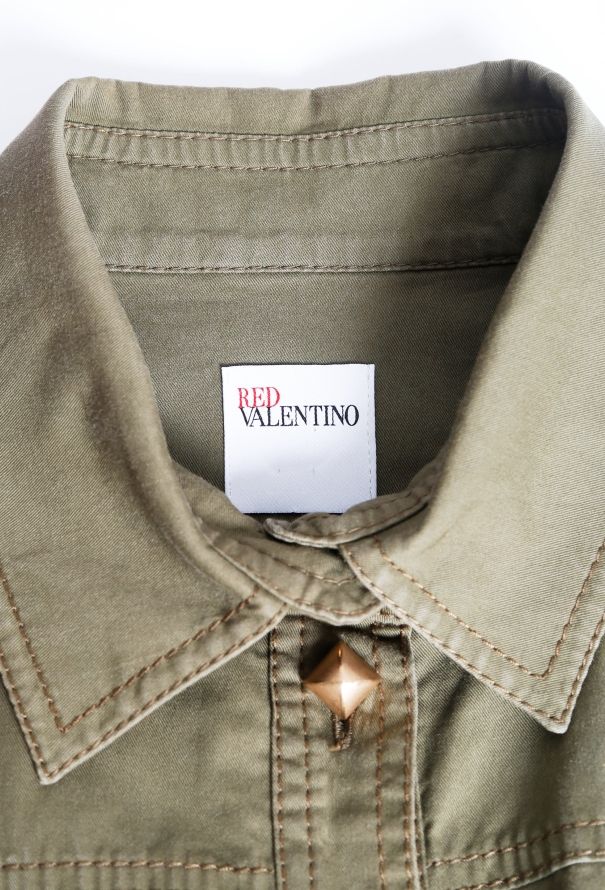 Valentino Khaki Belted Utility Dress - 5