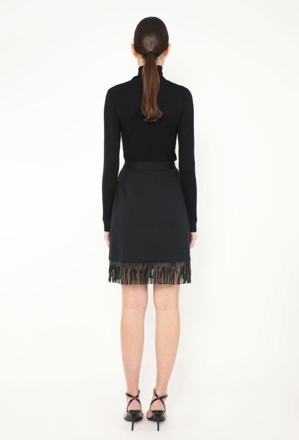 Saint Laurent F/W 1992 Asymmetrical Fringe Skirt - 5