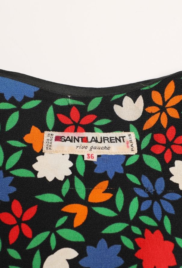 Saint Laurent Collector S/S 1979 Printed Crêpe Top - 7