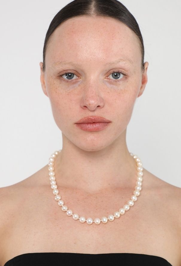 Vintage Fine Jewelry 18k Yellow Gold & Cultured Pearl Choker Necklace - 2