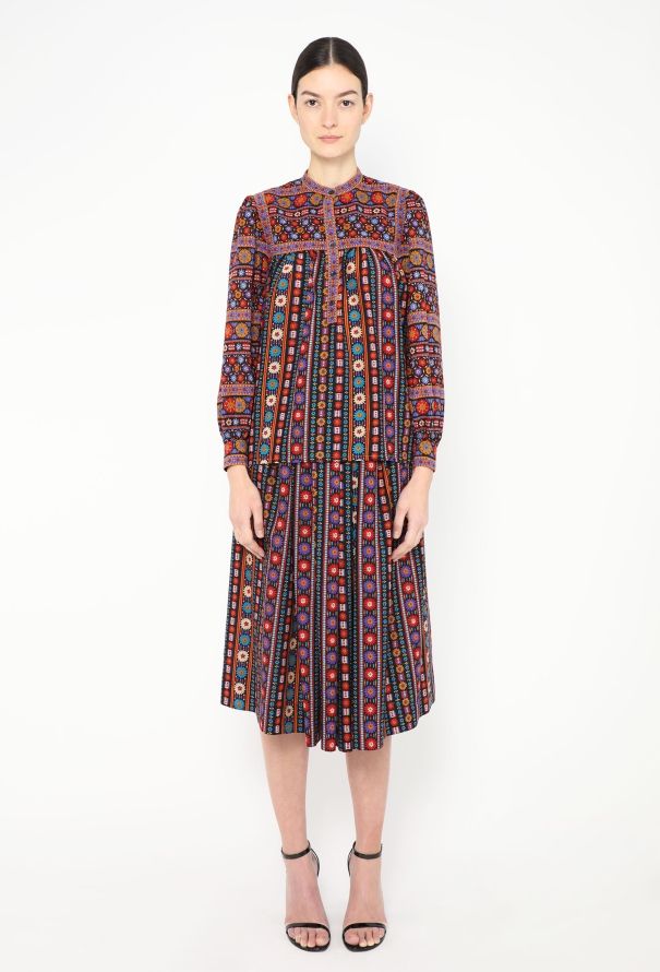 Saint Laurent Late '70s Floral Russian Ensemble - 3