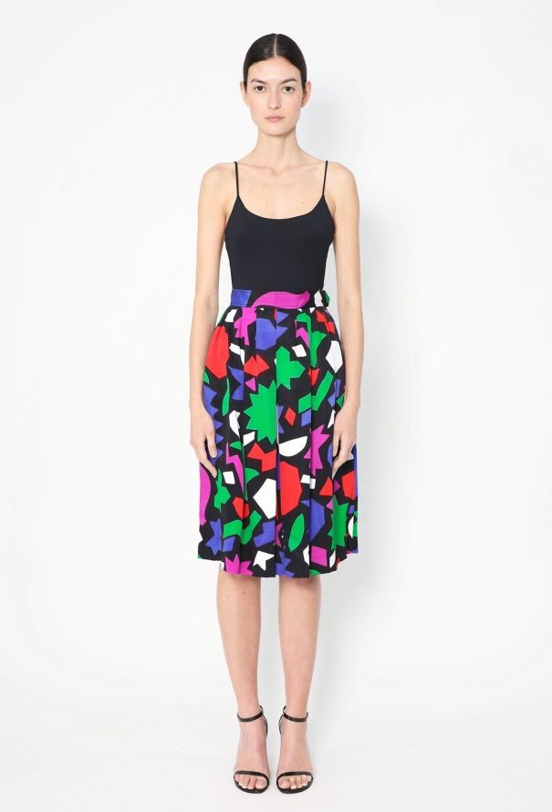 Saint Laurent S/S 1983 Pleated Matisse Skirt - 3