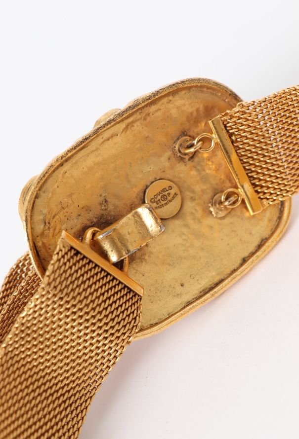 Chanel RARE 1997 Gripoix Cabochon Mesh Belt - 5
