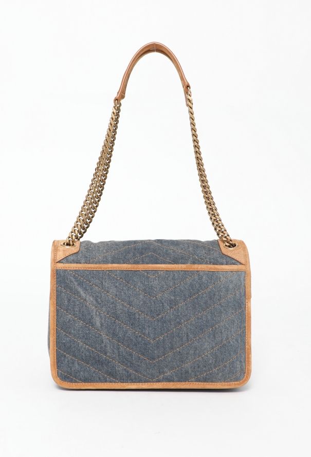 Saint Laurent 2022 Denim Niki Shoulder Bag - 3