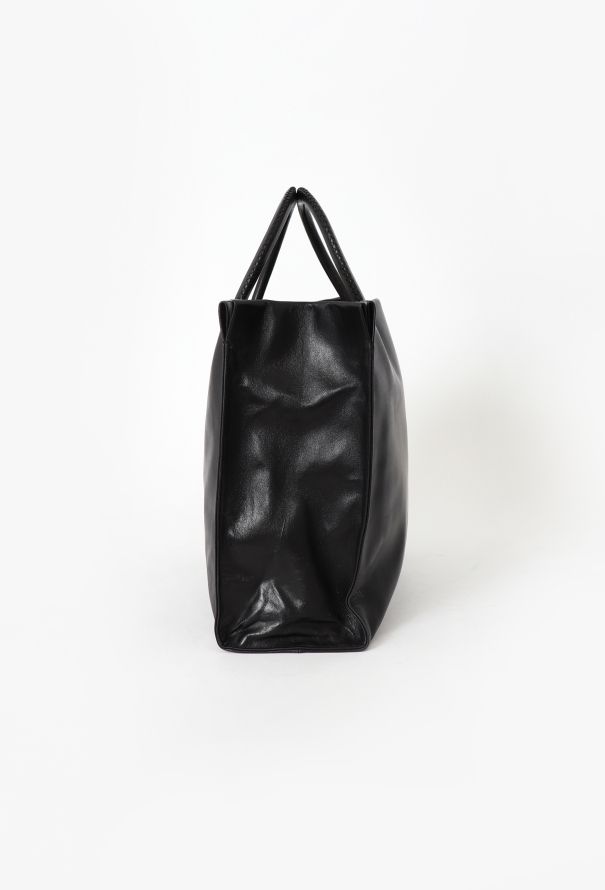 Prada Black Leather Tote Bag - 5