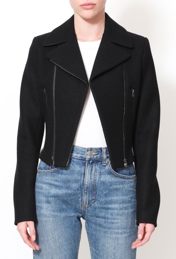 Alaïa Cinched Zip Wool Biker Jacket - 2