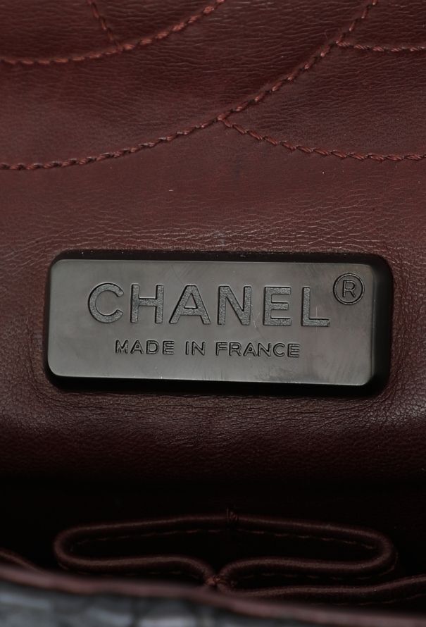 Chanel Matte Python 2.55 Jumbo  So Black Flap Bag - 14