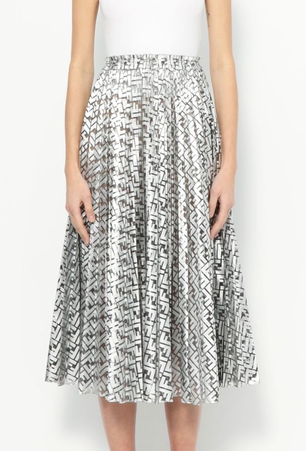 Fendi 2019 x Nicki Minaj Metallic Pleated Skirt - 2
