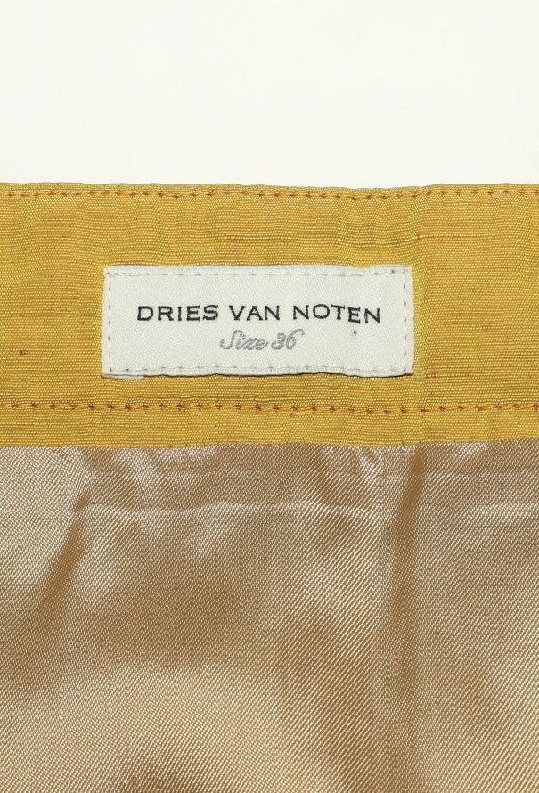 Dries Van Noten S/S 2017 Fluted Linen Skirt - 6