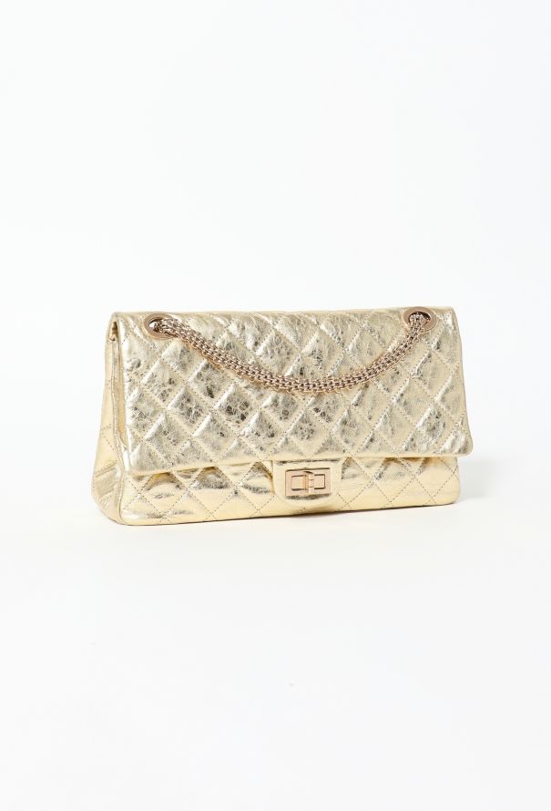 Chanel Gold Metallic 2.55 Maxi Flap Bag – Circa 2008–2009 - 3