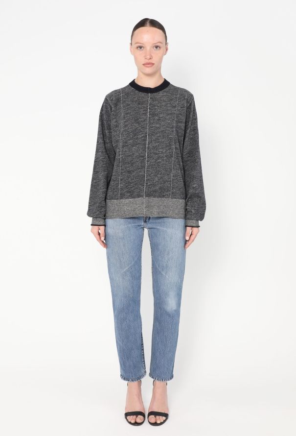 Céline Mohair Trim Knit Sweater - 2