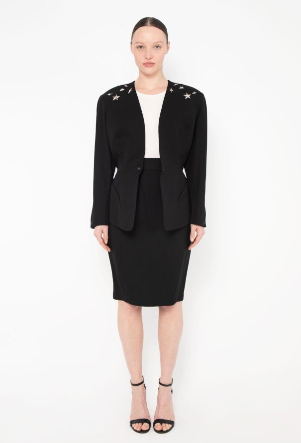 Thierry Mugler F/W 1990 Cinched Star Embellished Ensemble - 4