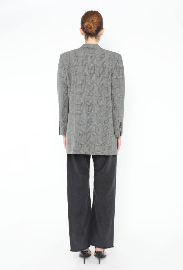 Saint Laurent 2014 Oversized Plaid Blazer - 5
