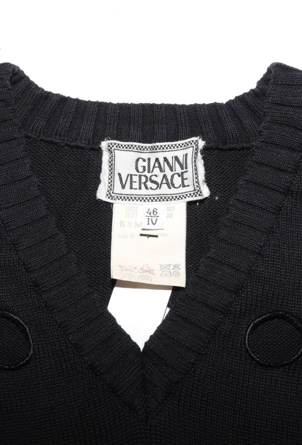 Gianni Versace Early '80s Cut-Out Sweater - 4