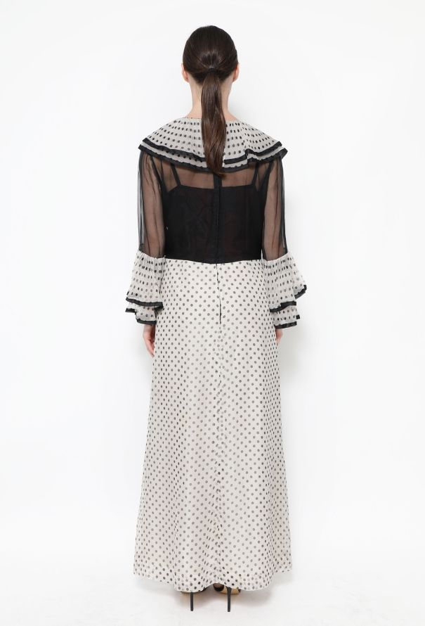 Balmain '50s Ruffled Polka Dot Dress - 3
