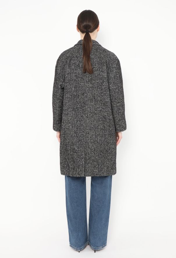 Dolce & Gabbana 2020 Chevron Wool Coat - 4