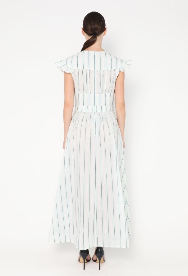 Calvin Klein F/W 2018 Pinstripe Ruffled Dress - 5
