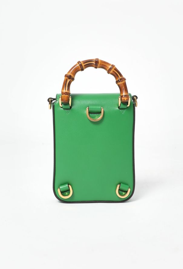 Gucci 2023 Green Bamboo Mini Crossbody Bag - 4