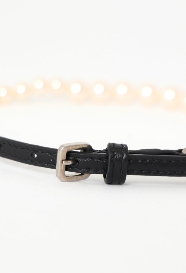 Miu Miu F/W 2024 Leather Pearl Necklace - 6