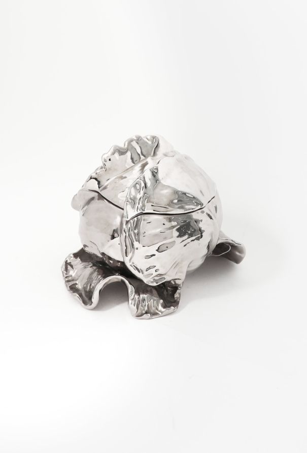 Dior Vintage Silver Porcelain Terrine - 4