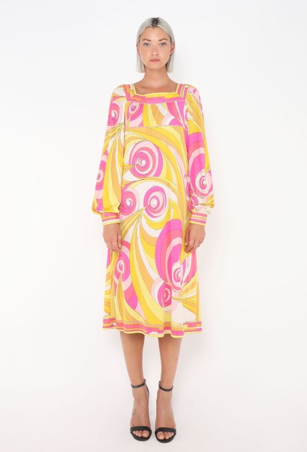 Emilio Pucci Early '70s Abstract Silk Dress - 1