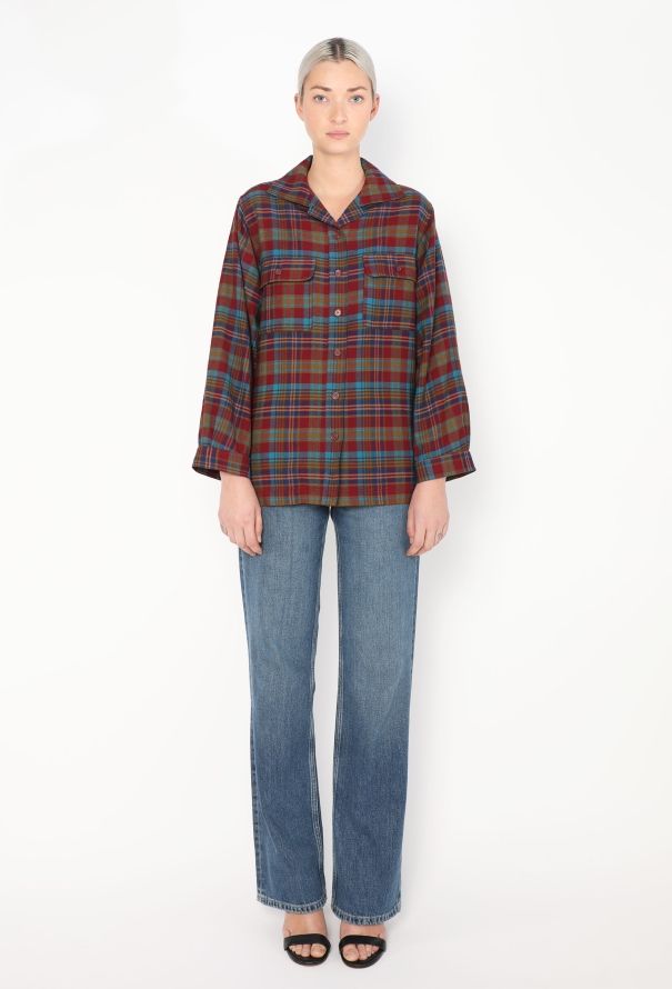 Saint Laurent 1979 Plaid Flannel Shirt - 3