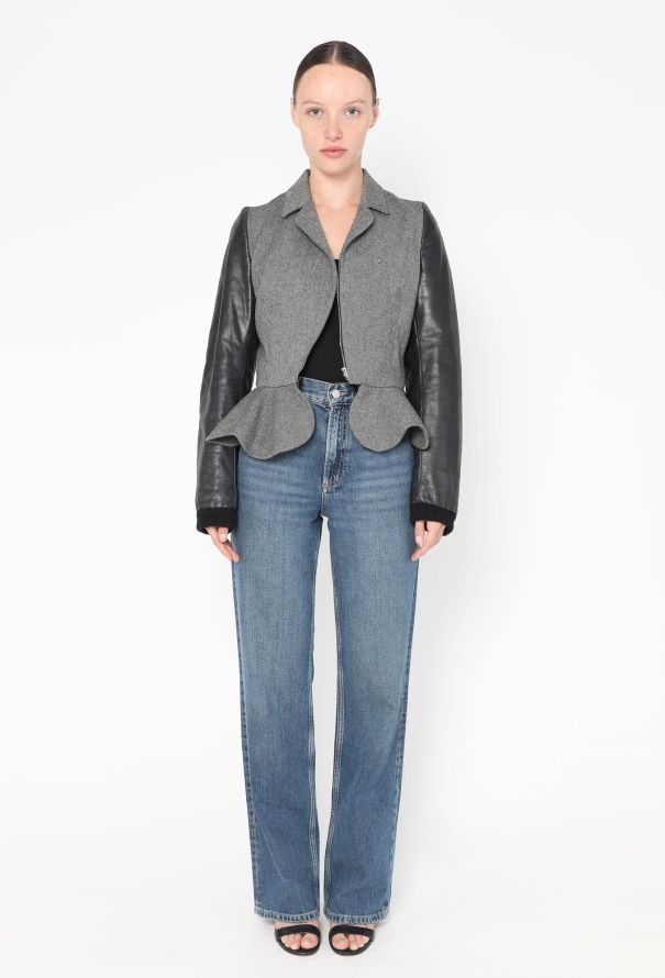 Balenciaga F/W 2002 Leather Peplum Jacket - 4