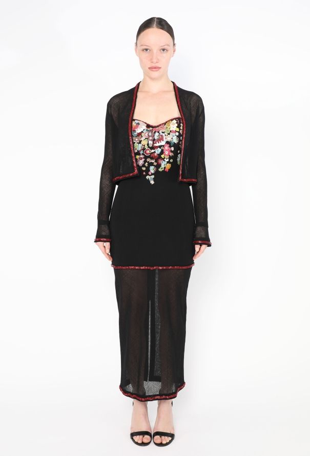 RARE Karl Lagerfeld F/W 1992 Embroidered Ensemble - 5