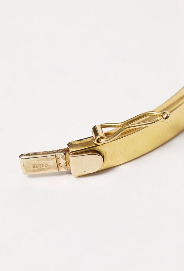 Modern Fine Jewelry 18k Yellow Gold Bangle Bracelet - 8