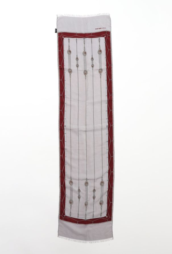 Céline Vintage Silk Graphic Printed Scarf - 3