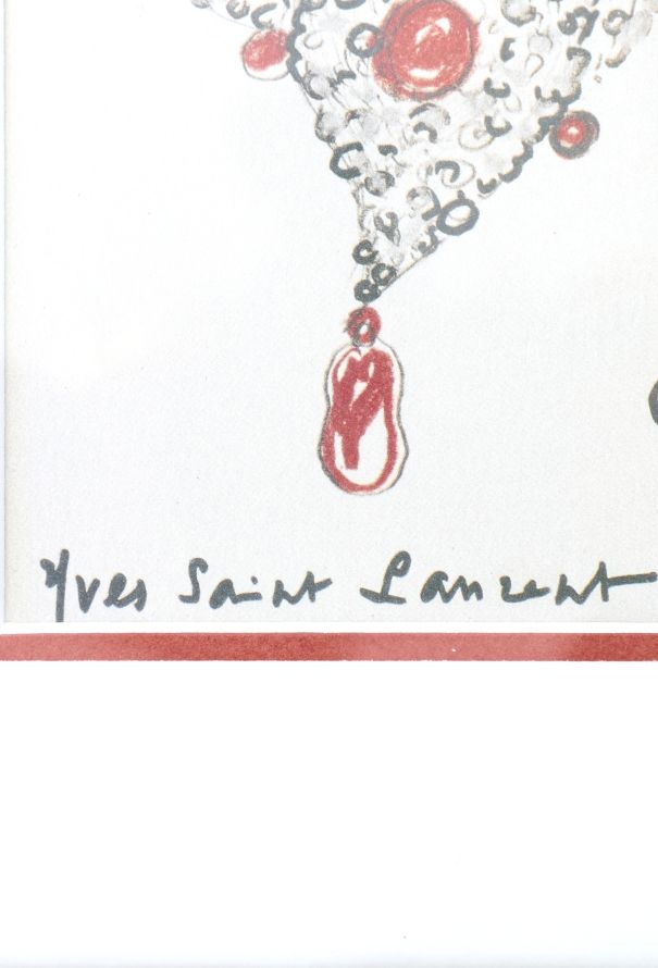 Saint Laurent RARE 1990 Cœur de YSL Lithography - 4