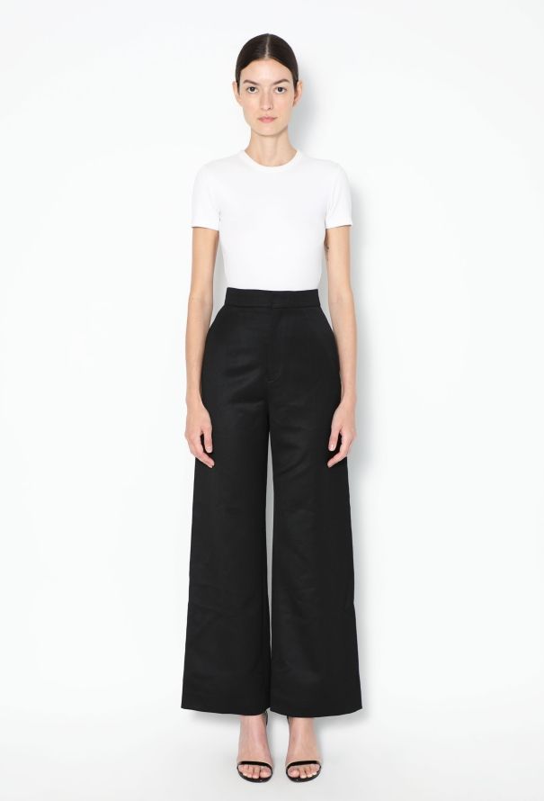 Loewe High-Waisted Twill Trousers - 1