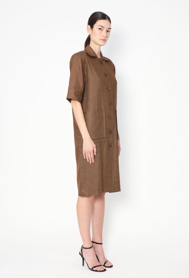 Saint Laurent F/W 1983 Linen Tunic Dress - 5