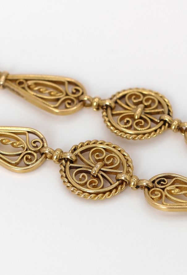 Vintage Fine Jewelry Antique 18k Yellow Gold Un Peu Beaucoup Necklace - 6