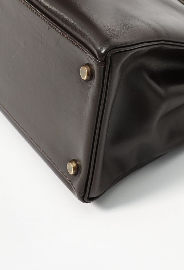 Hermès '70s Brown Box Kelly Retourné 35 - 8