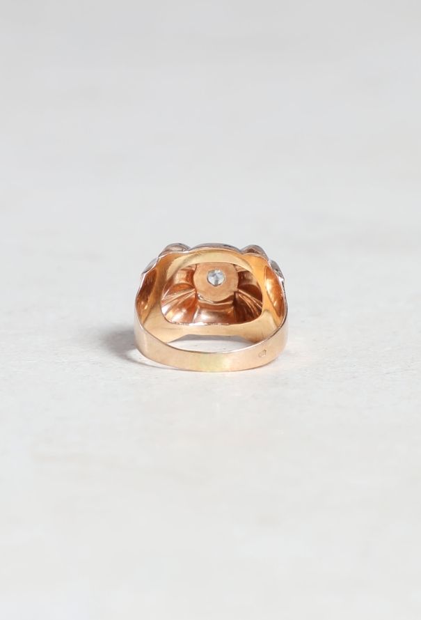 Vintage Fine Jewelry 18k Gold and Diamond Ring - 5