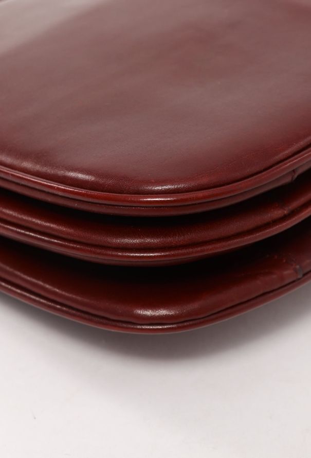 Céline Vintage Calèche Bag Burgundy - 7