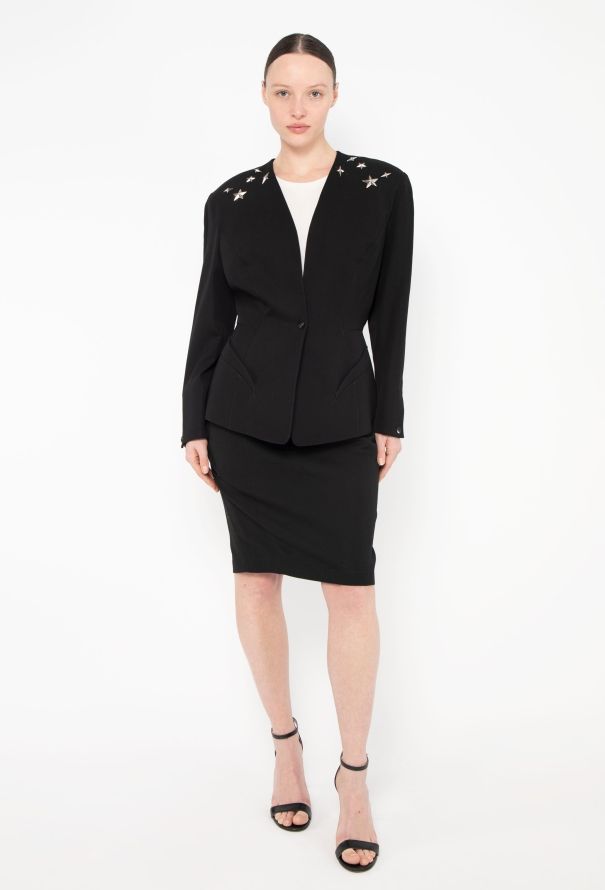Thierry Mugler F/W 1990 Cinched Star Embellished Ensemble - 5