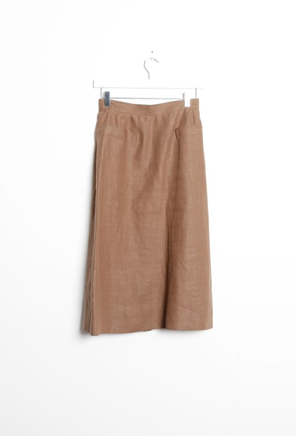 Saint Laurent Vintage Linen Skirt - 6