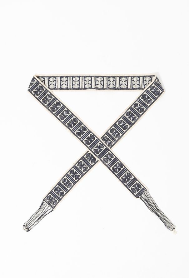 Exquisite Vintage Woven Graphic Print Belt - 1
