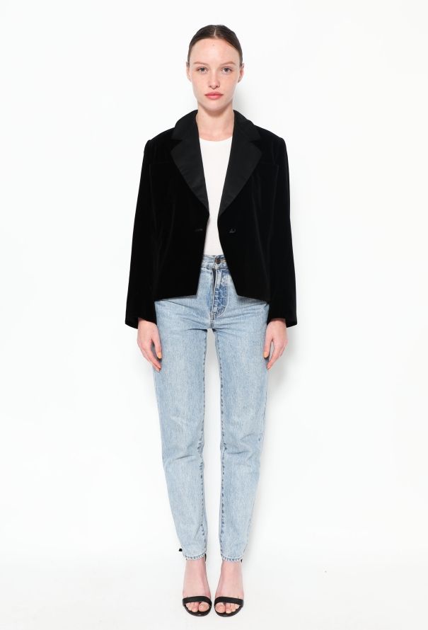 Saint Laurent Vintage Velvet Smoking Jacket - 2