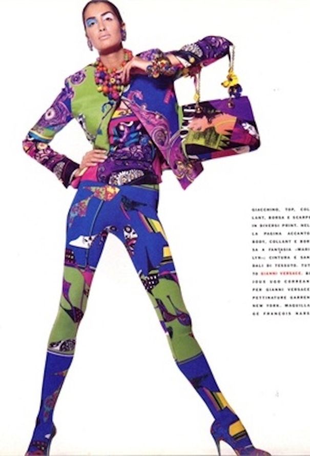Gianni Versace 1991 "Miami" Print Leggings - 2