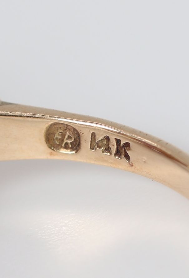 Vintage Fine Jewelry 14k Yellow Gold, Diamond & Amethyst Ring - 6